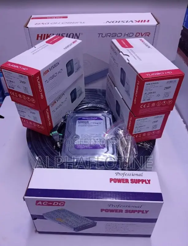 Hikvision 4-Ch Full Set Kit 2mp Turbo Hd CCTV Cameras 20 IR Distance