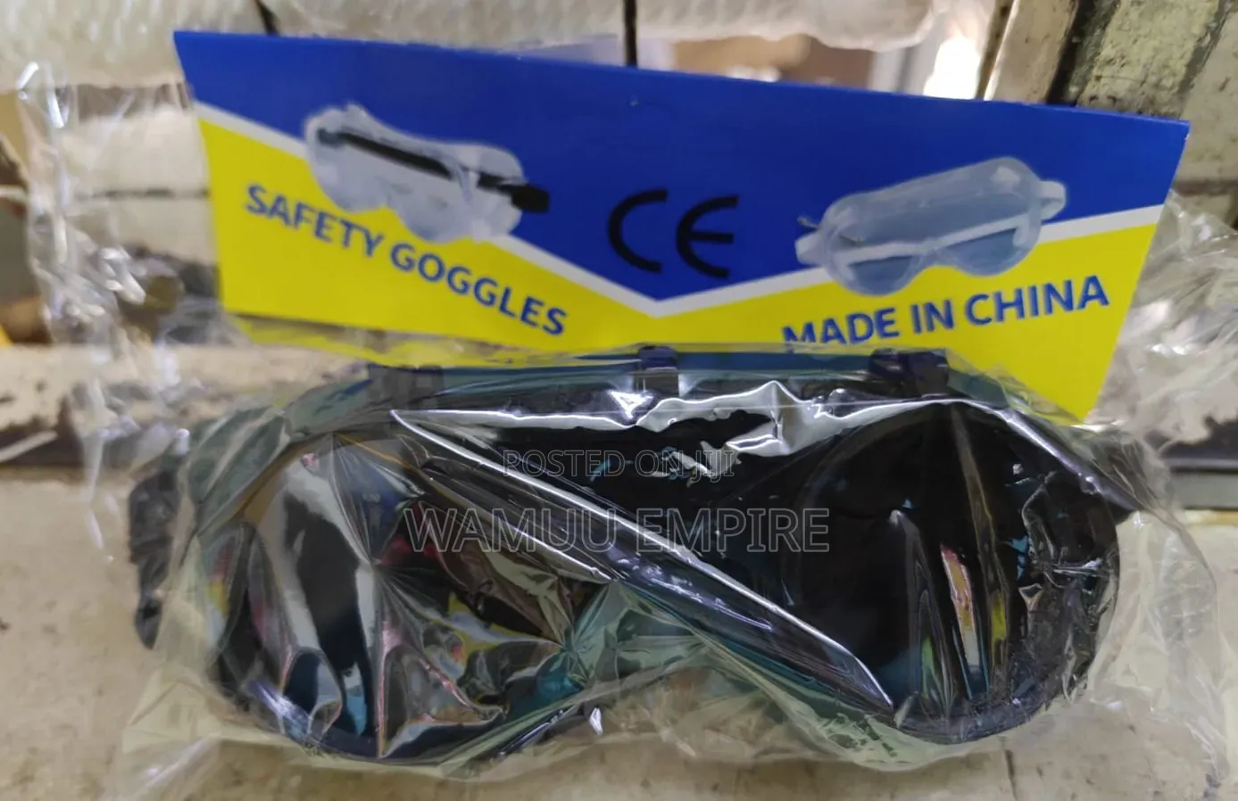 Dark-Tinted Welding Safety Goggles