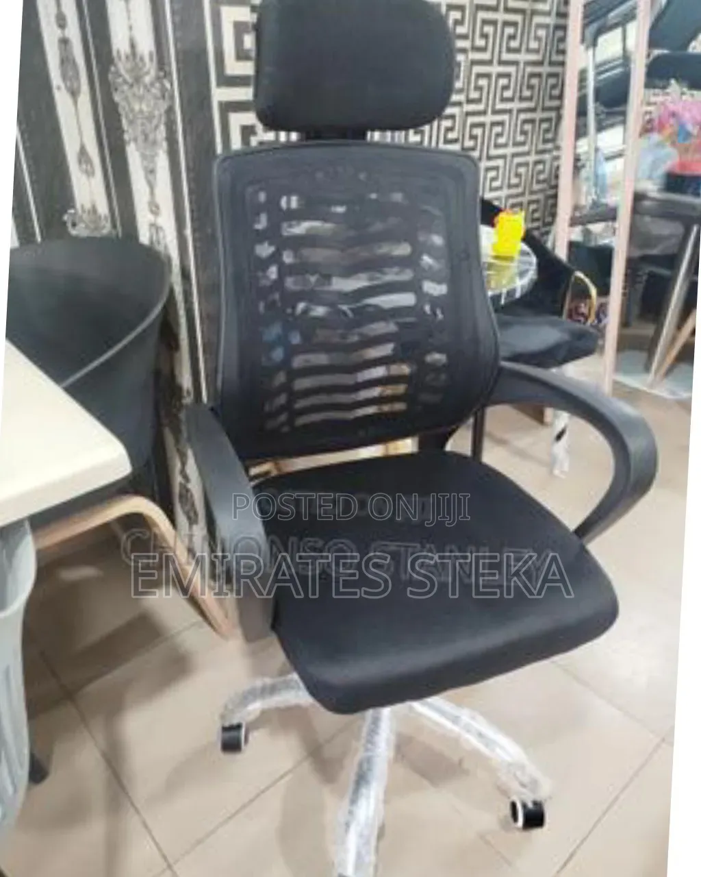 Adjustable Swivel Orthopedic Office Chair With a Headrest
