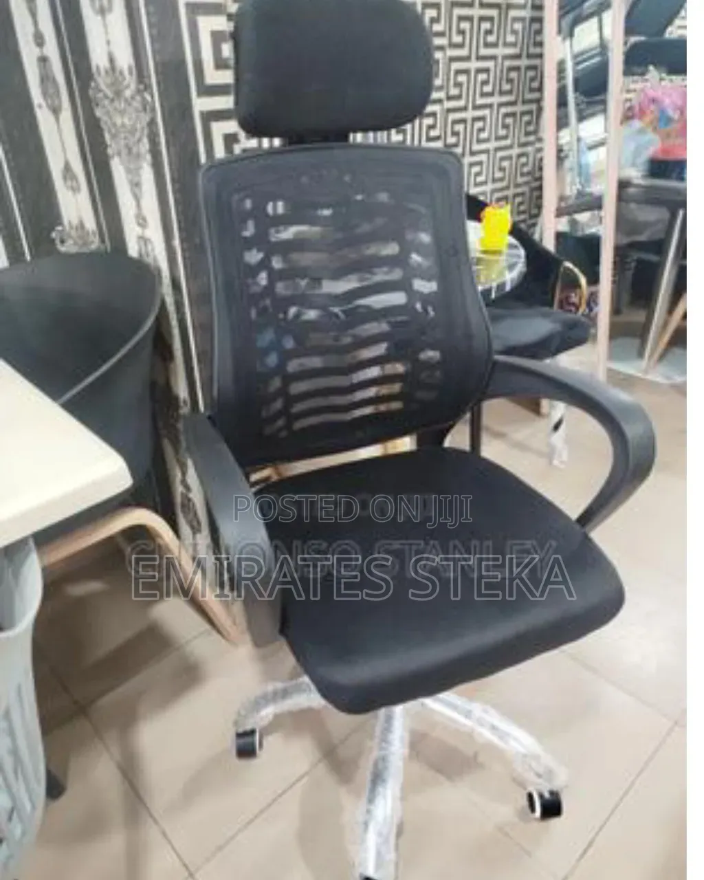 Adjustable Swivel Orthopedic Office Chair With a Headrest
