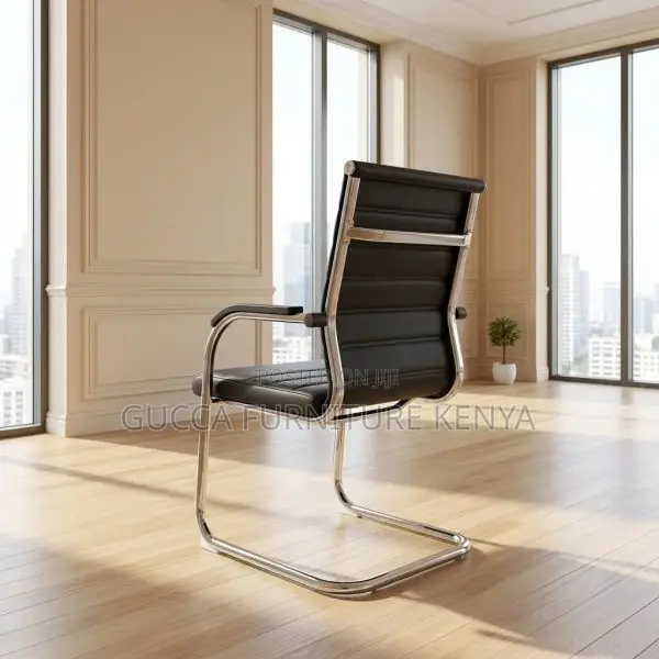 Leather Padded Arm Visitors Chair