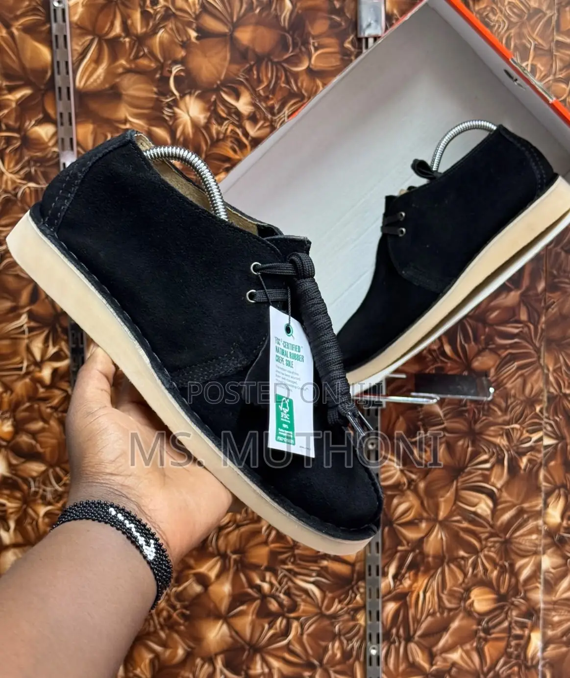 Premium Black Suede Clark’s Size 40-45