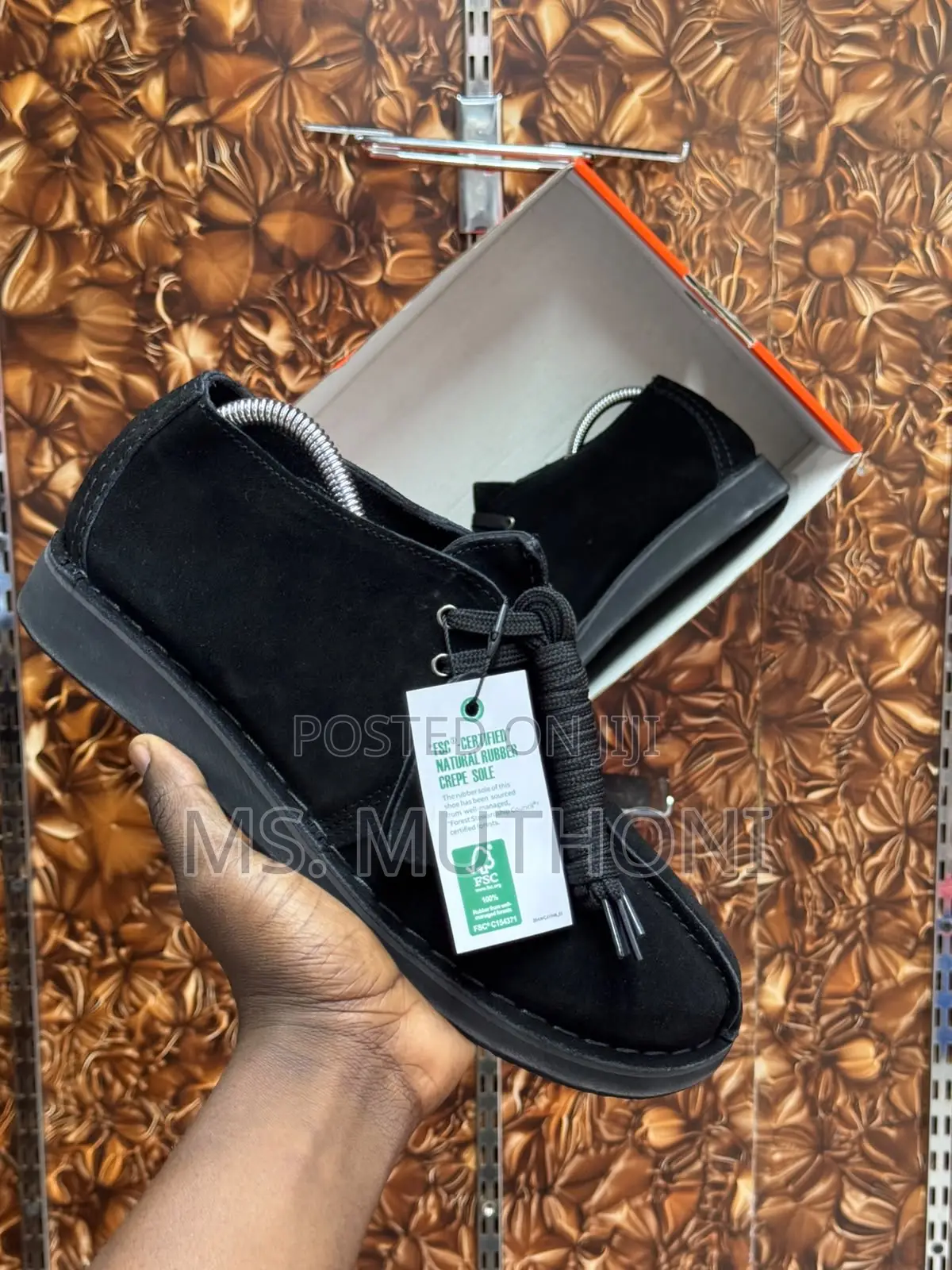 Premium Black Suede Clark’s Size 40-45