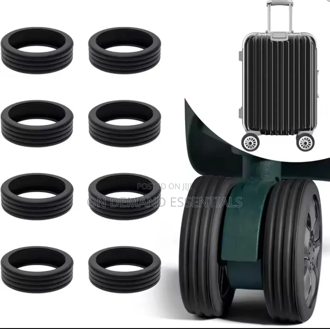 Silicone Stretchy 8-Piece Set of Silicone Luggage Wheel Protectors