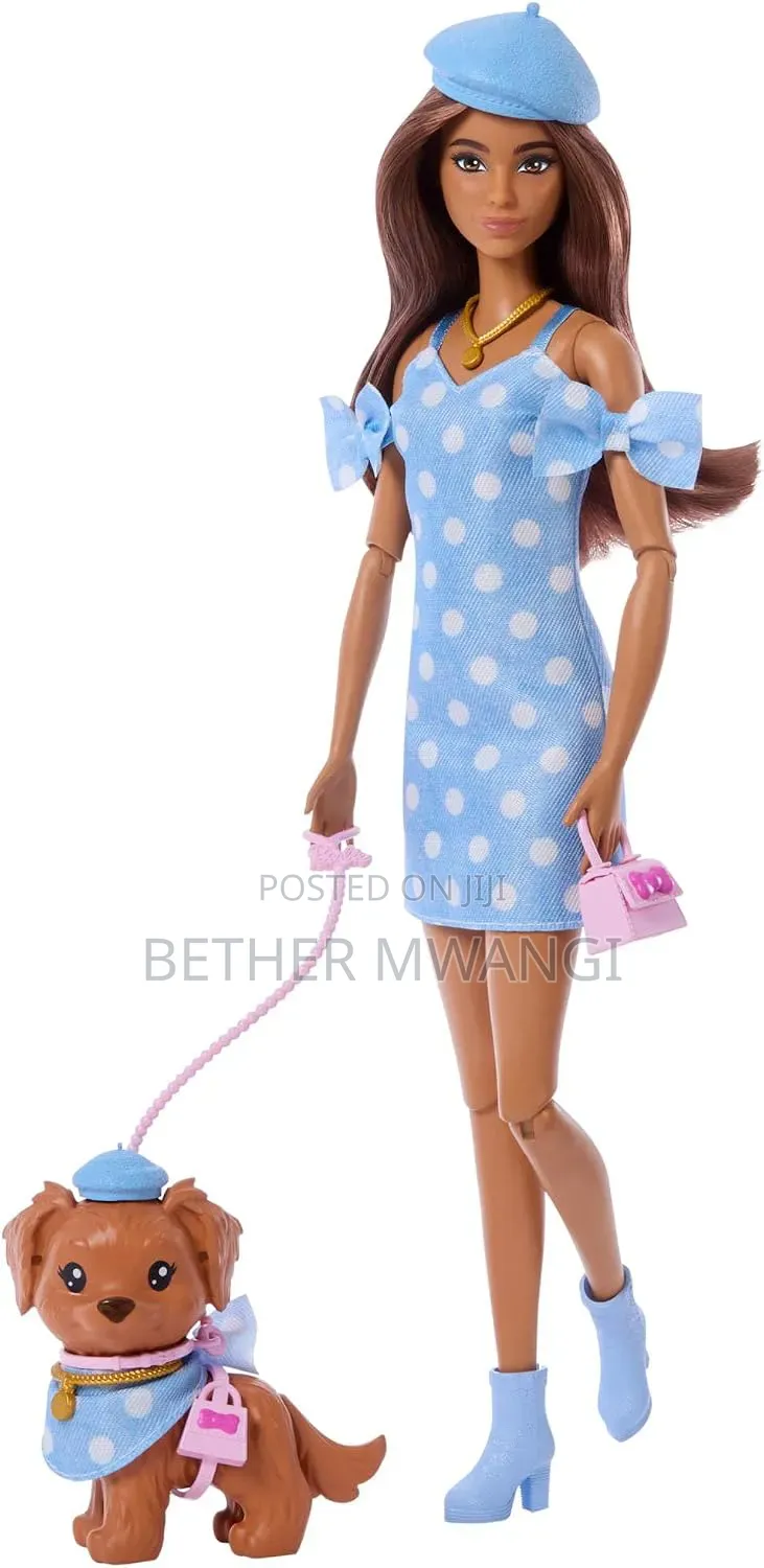 Barbie Twinning Looks Doll With Pet Dog Accessories