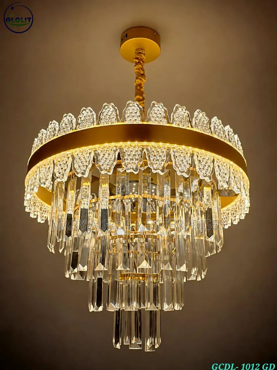 Aluminum Crystal Chandelier