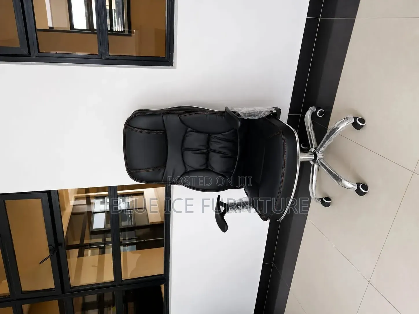 Black Leather Executive Chair - Strong Durable