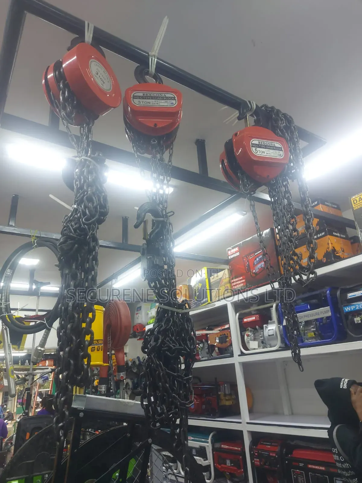 Beegona HS-C Type 5-Ton Manual Chain Block With a 3-Meter Lift Height