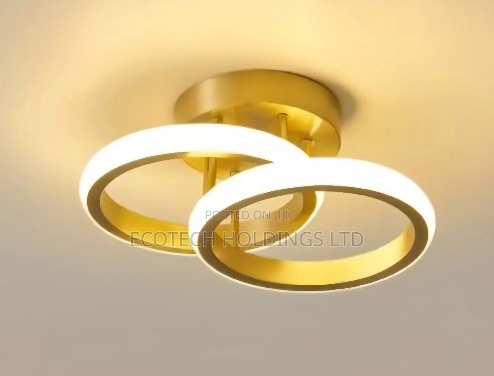 Modern Stylish Gold Double Ring Ceiling Light Ms6