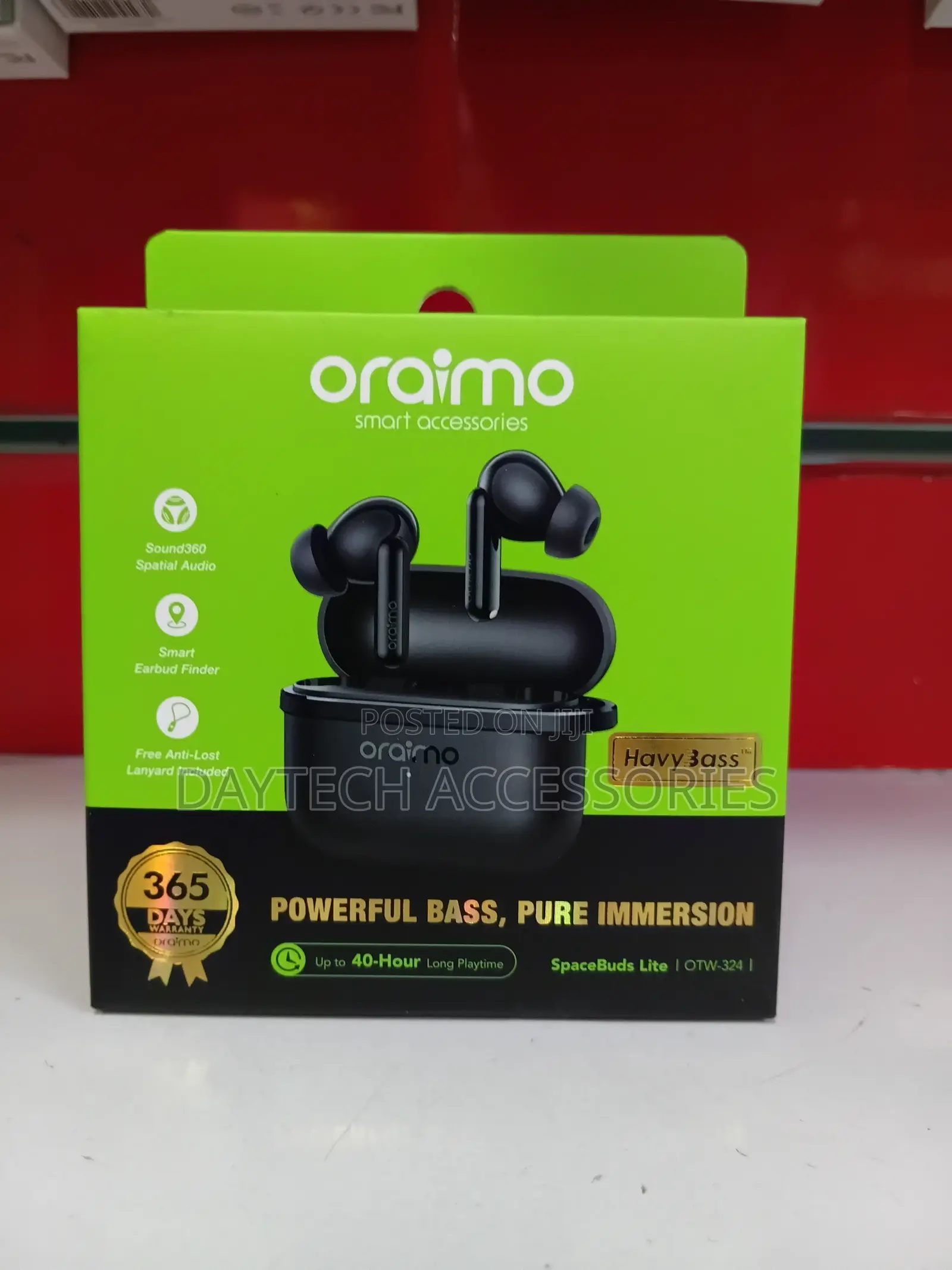 Oraimo SpaceBuds Lite (OTW-324) True Wireless Earbuds in Black