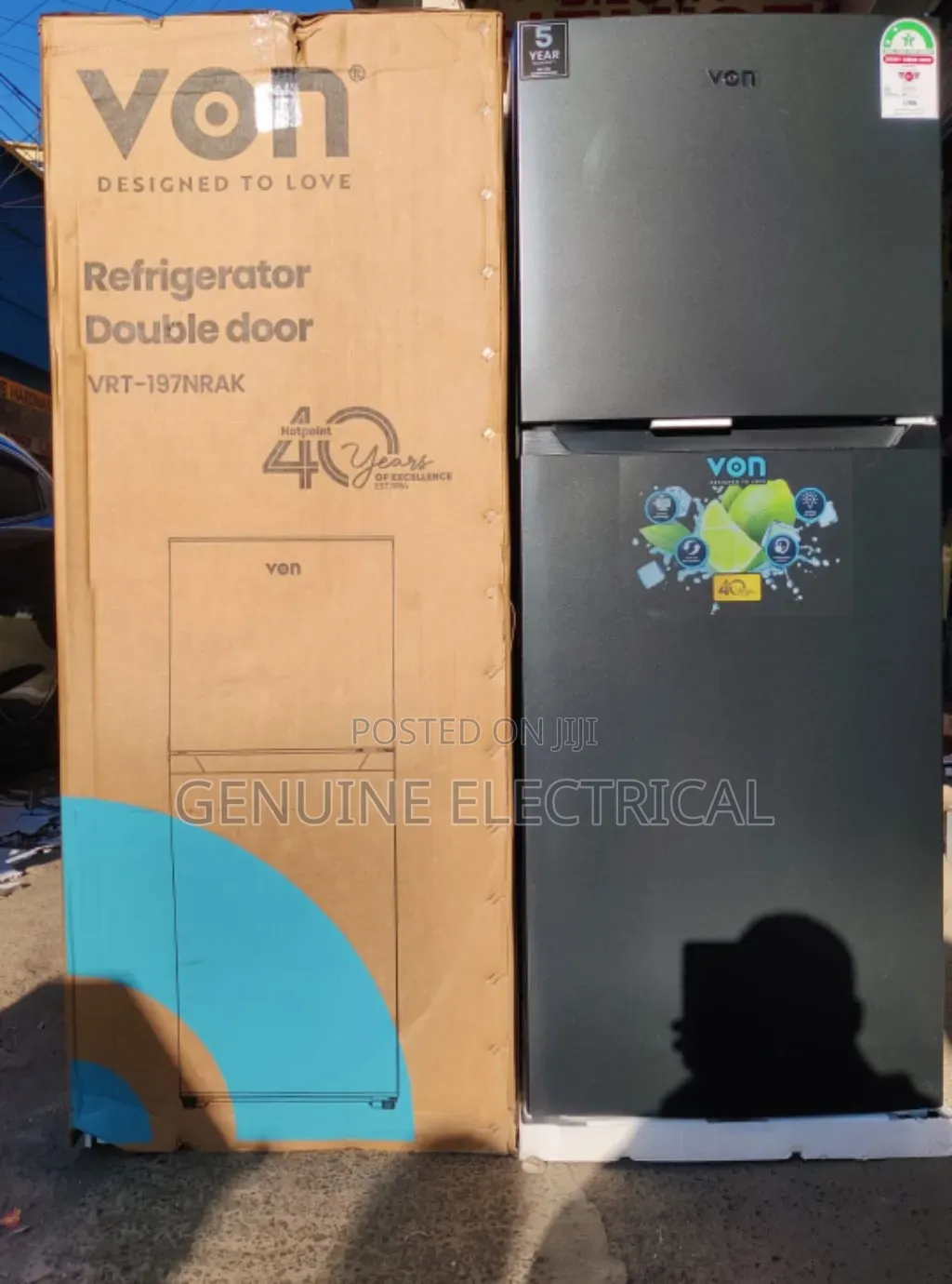 Brand New Von Fridge 197Litres No Frost Double Door
