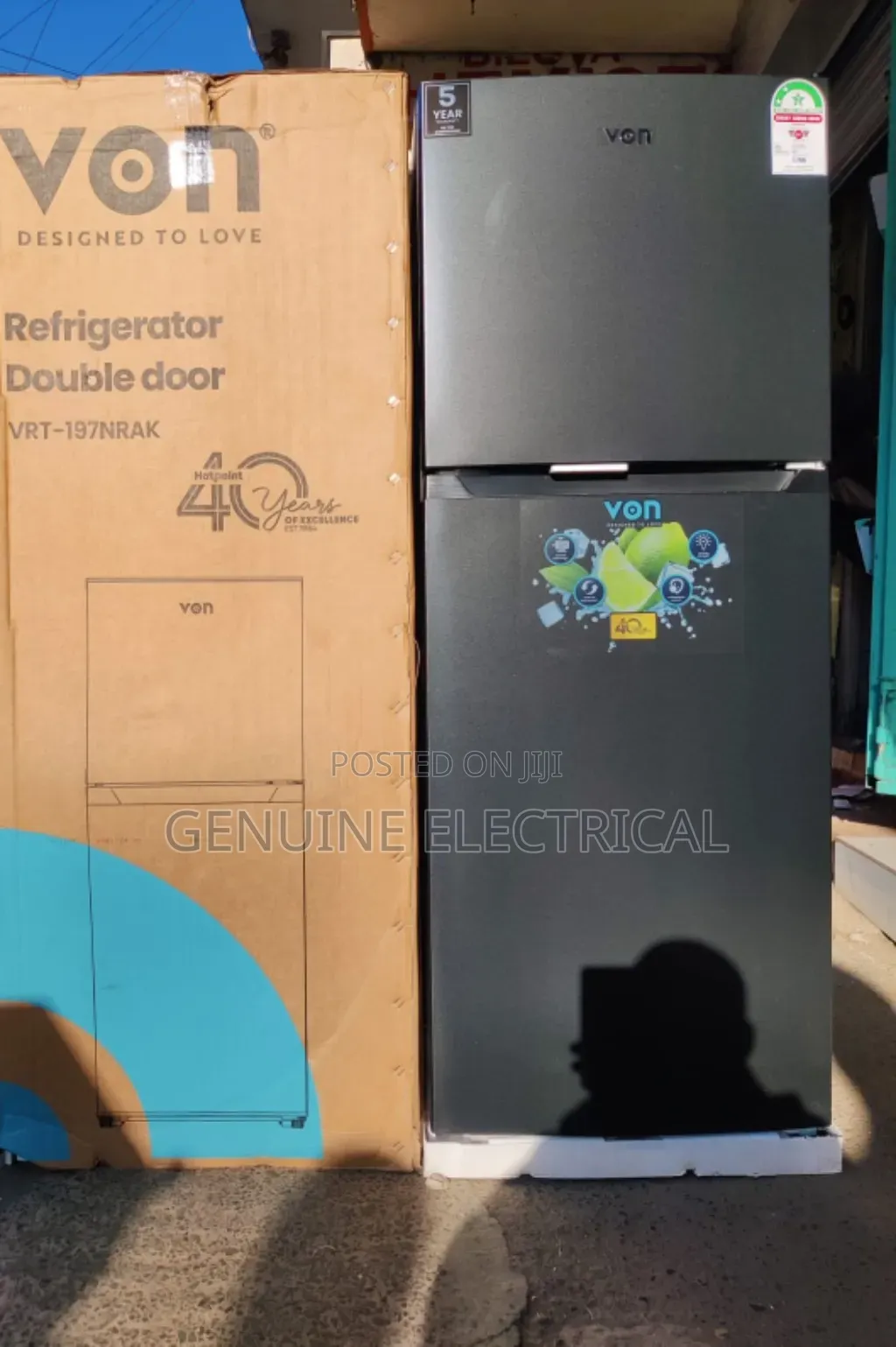Von Fridge 197L No -Frost Double Door Refrigerator