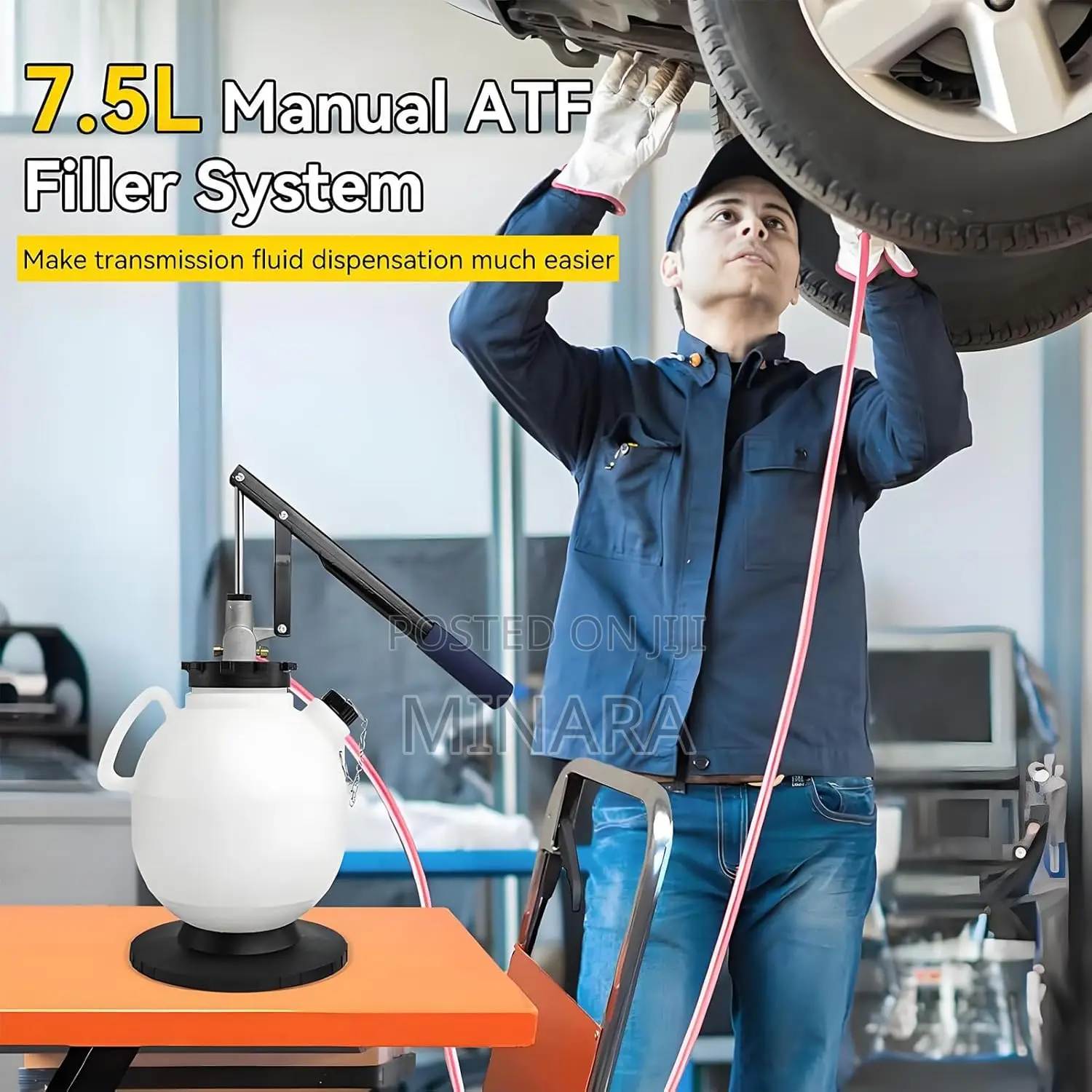 7.5L Manual Transmission Fluid Pump, Gearbox Filler With ATF Adapters