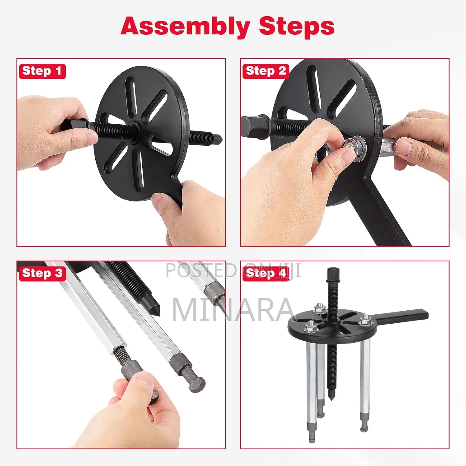 Bearing Removal Tool, Curved Jaw Inner Hole Extractor, Gear Puller Set