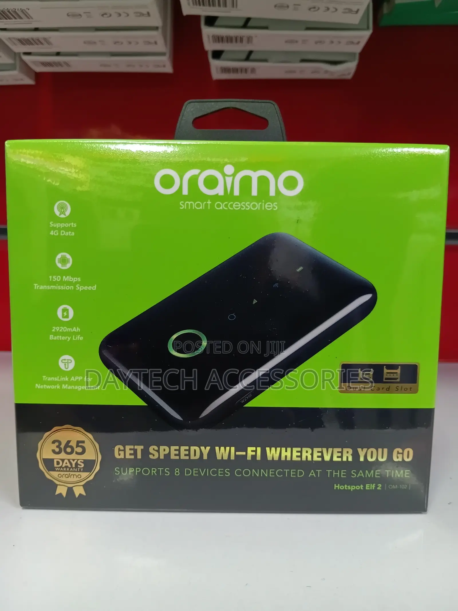 Oraimo Hotspot Elf 2 MiFi OM-102 4G Dual Sim Card Slots