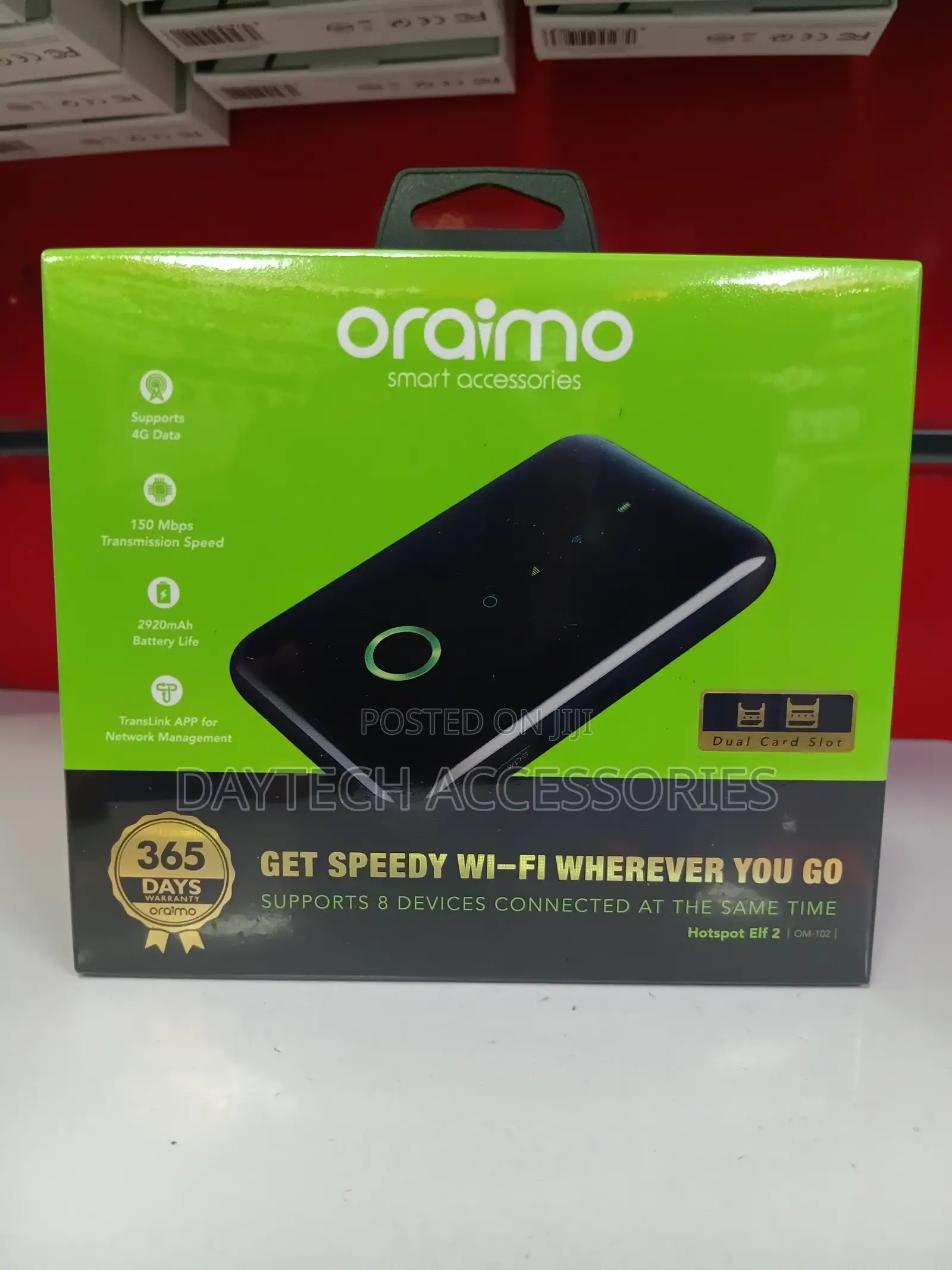 Oraimo Hotspot Elf 2 MiFi OM-102 4G Dual Sim Card Slots