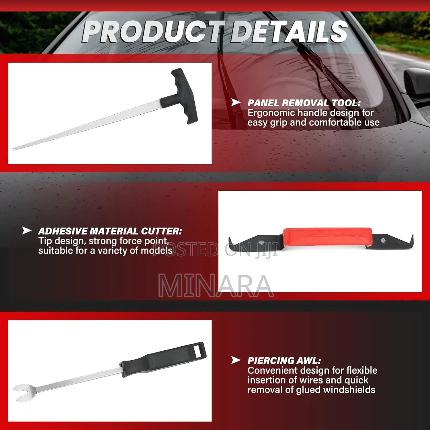 7Pcs,Windshield Removal Tool Kit, Car Windscreen Disassembly Set