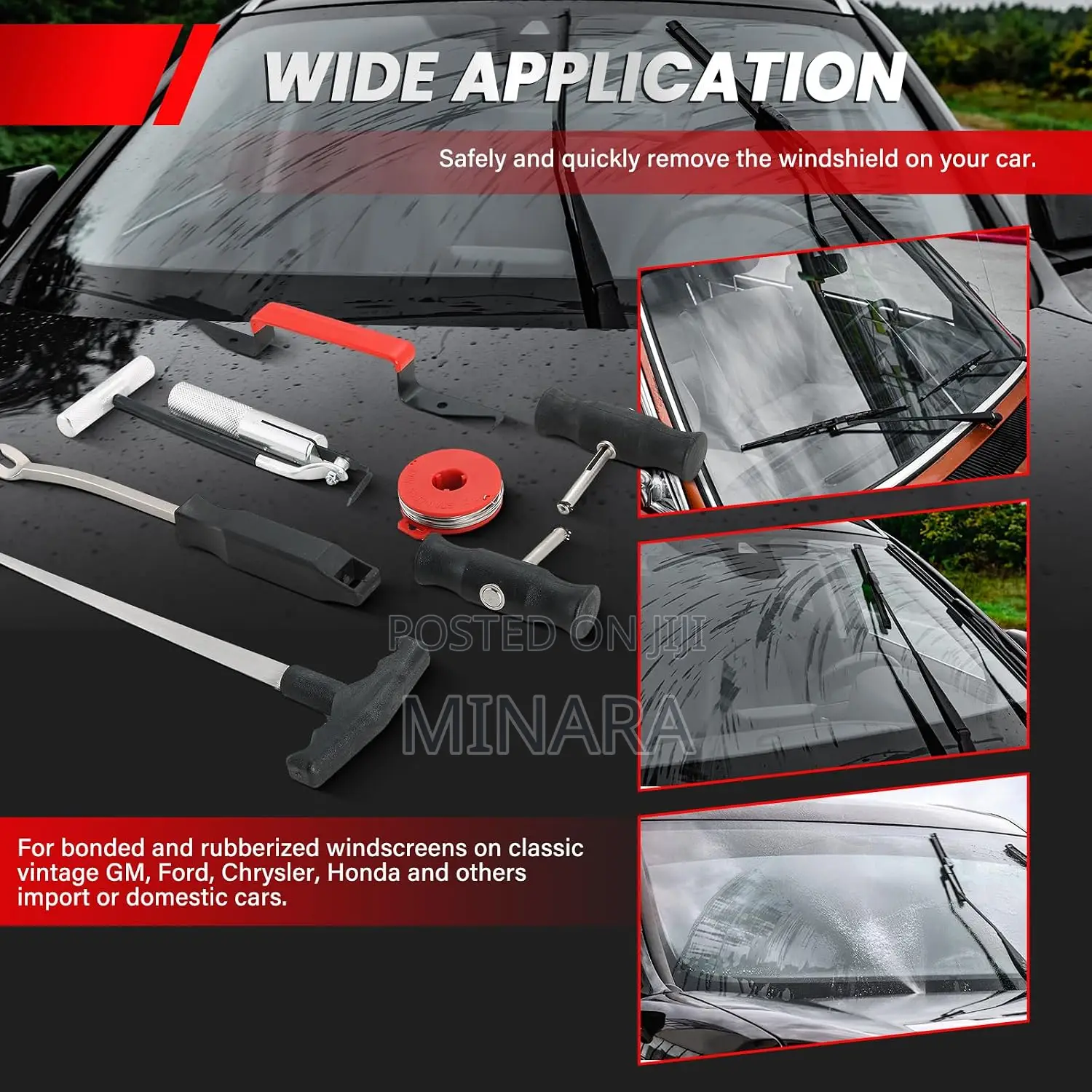 7Pcs,Windshield Removal Tool Kit, Car Windscreen Disassembly Set