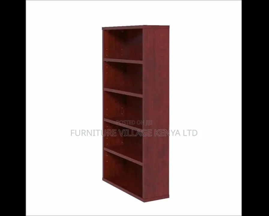 Bookshelf; 5 Shelves Open Sturdy Wooden Bookshelf