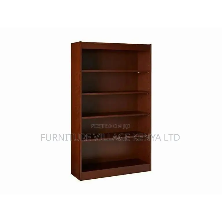 Bookshelf; 5 Shelves Open Sturdy Wooden Bookshelf