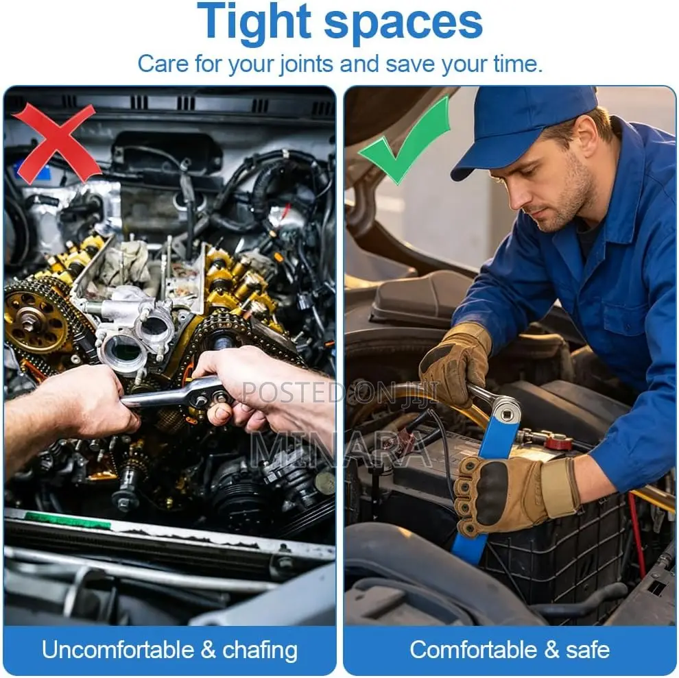 Offset Extension Wrench, Multifunctional Tight Reach Wrench Set
