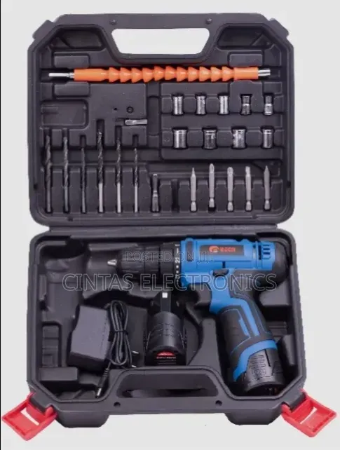 Edon 12V Blue-and-Black Cordless Drill