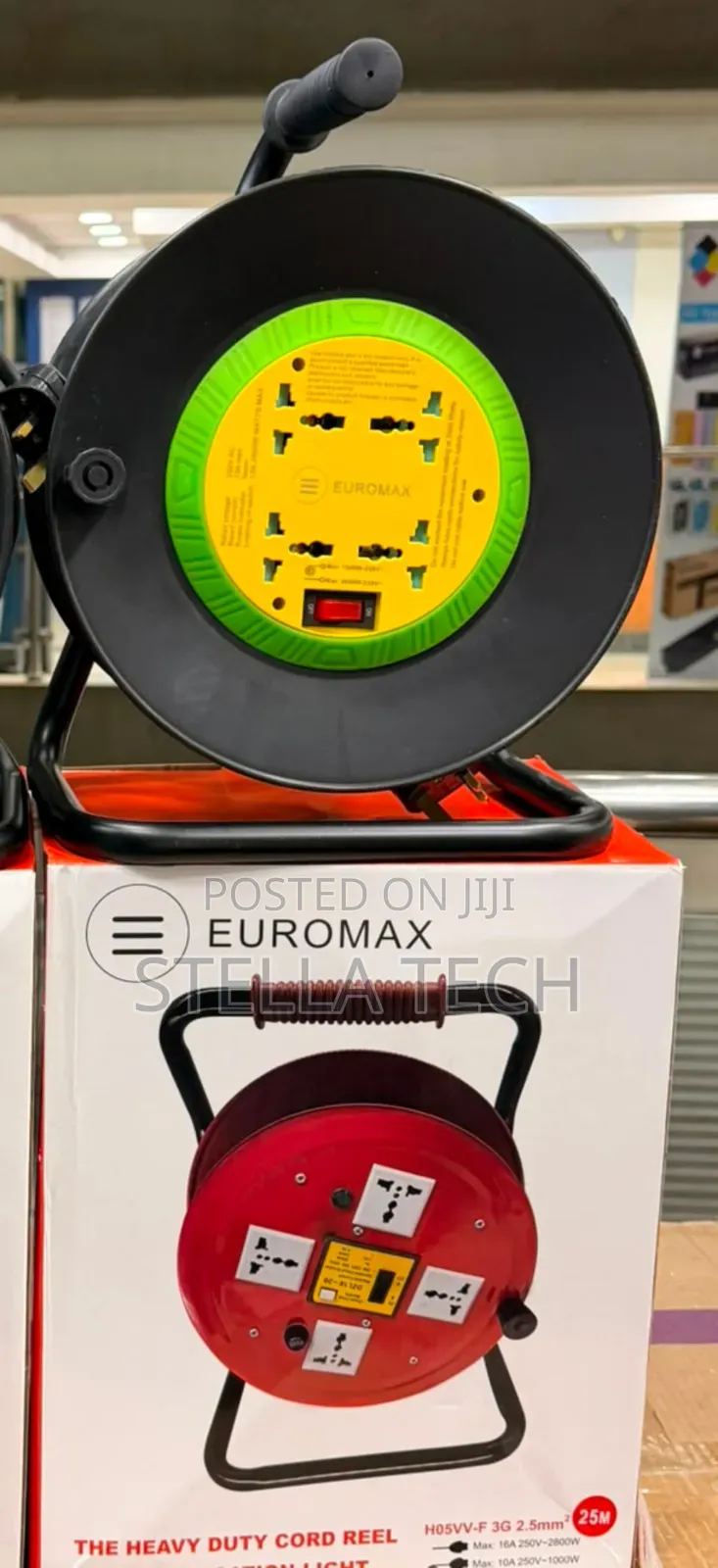 Euromax Extension Reel Cable 
 2.5mm 3 Core