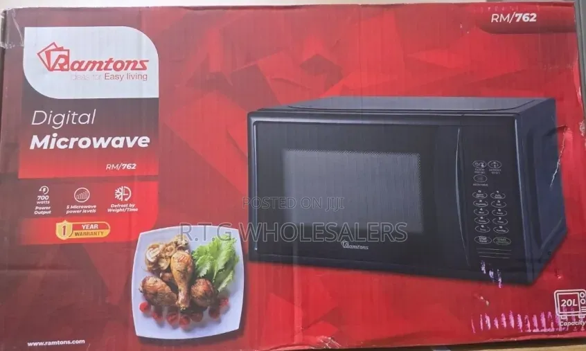 ramtons 20 Litres Digital Microwave Black - Rm/762
