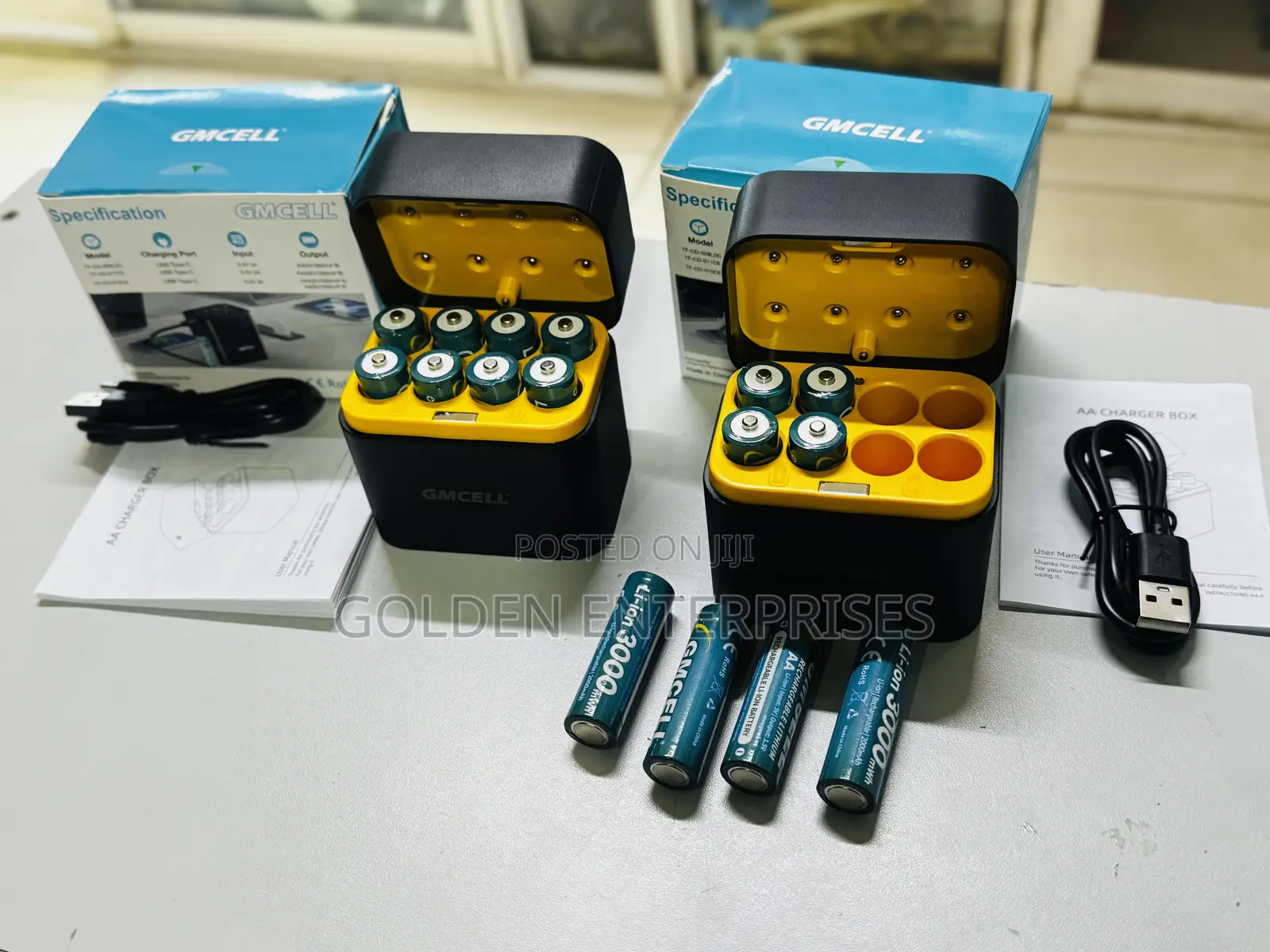 GMCELL AA Rechargeable Battery Kit – 8 Batteries Charging Case