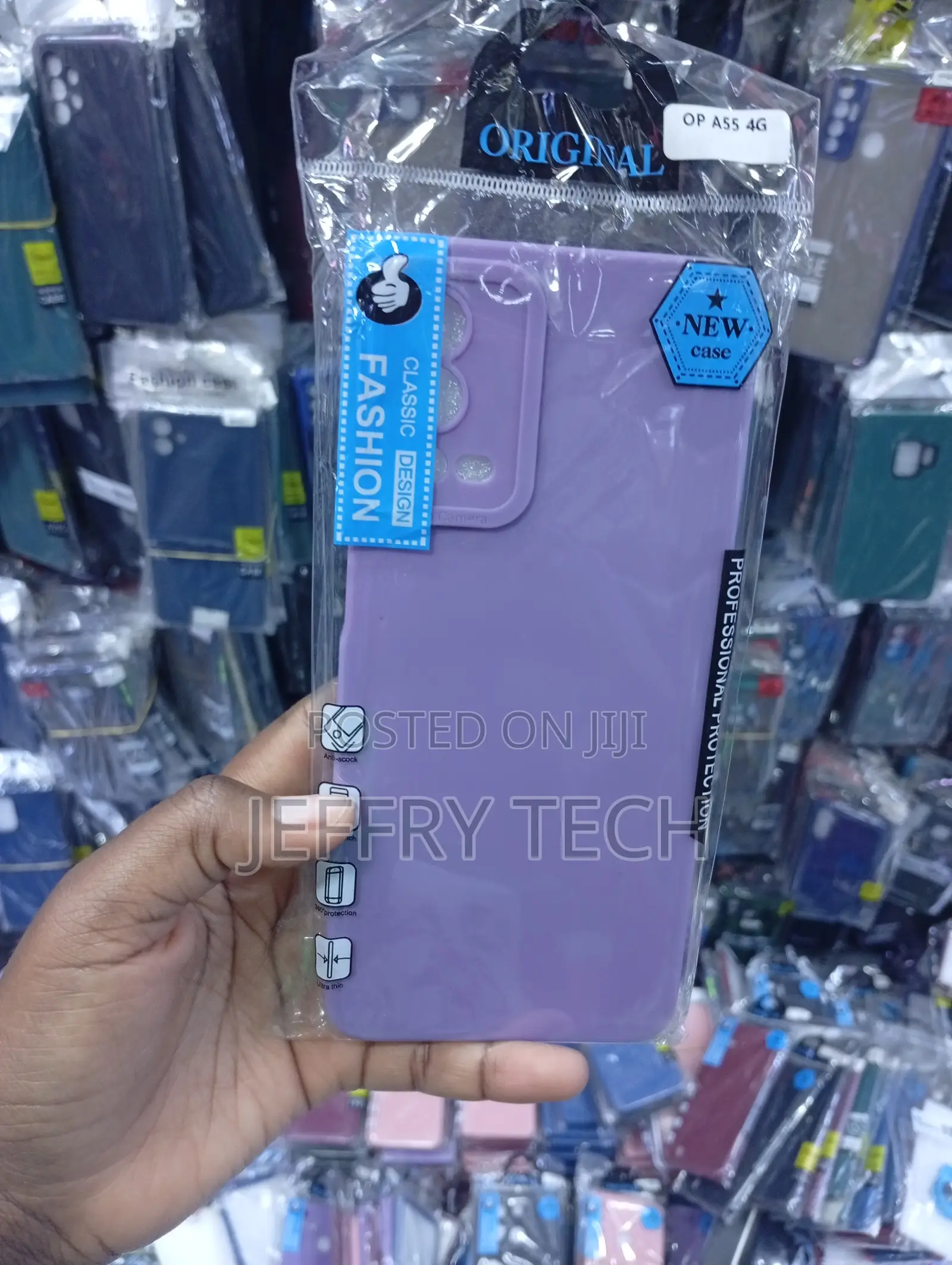 Matte Purple Liquid Silicone Phone Case Designed for the Oppo A55 4G