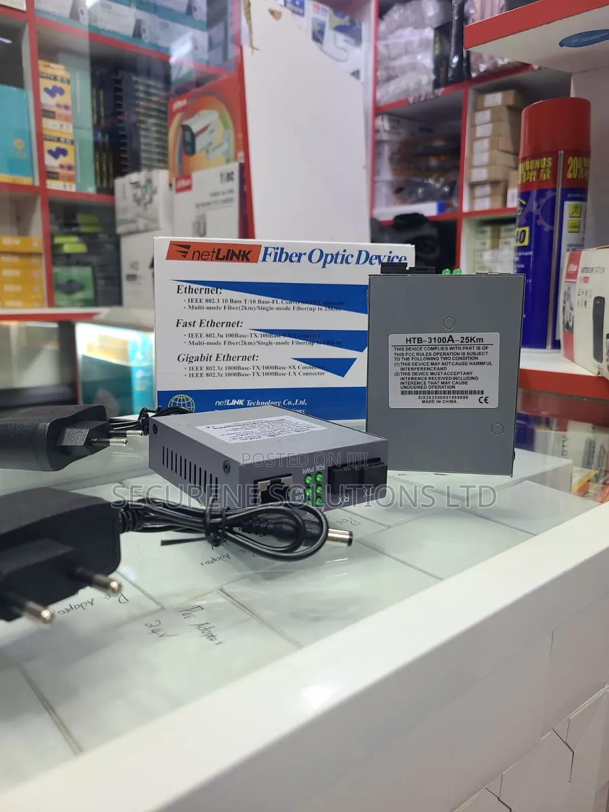NetLINK Fiber Optic Media Converters (Such as Model HTB-3100A-25Km),