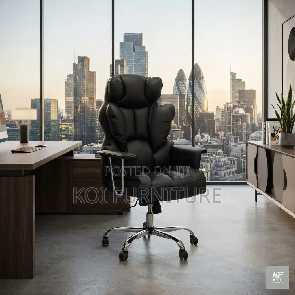 Office Chairs; Butterfly Backrest High Office Leather Seat