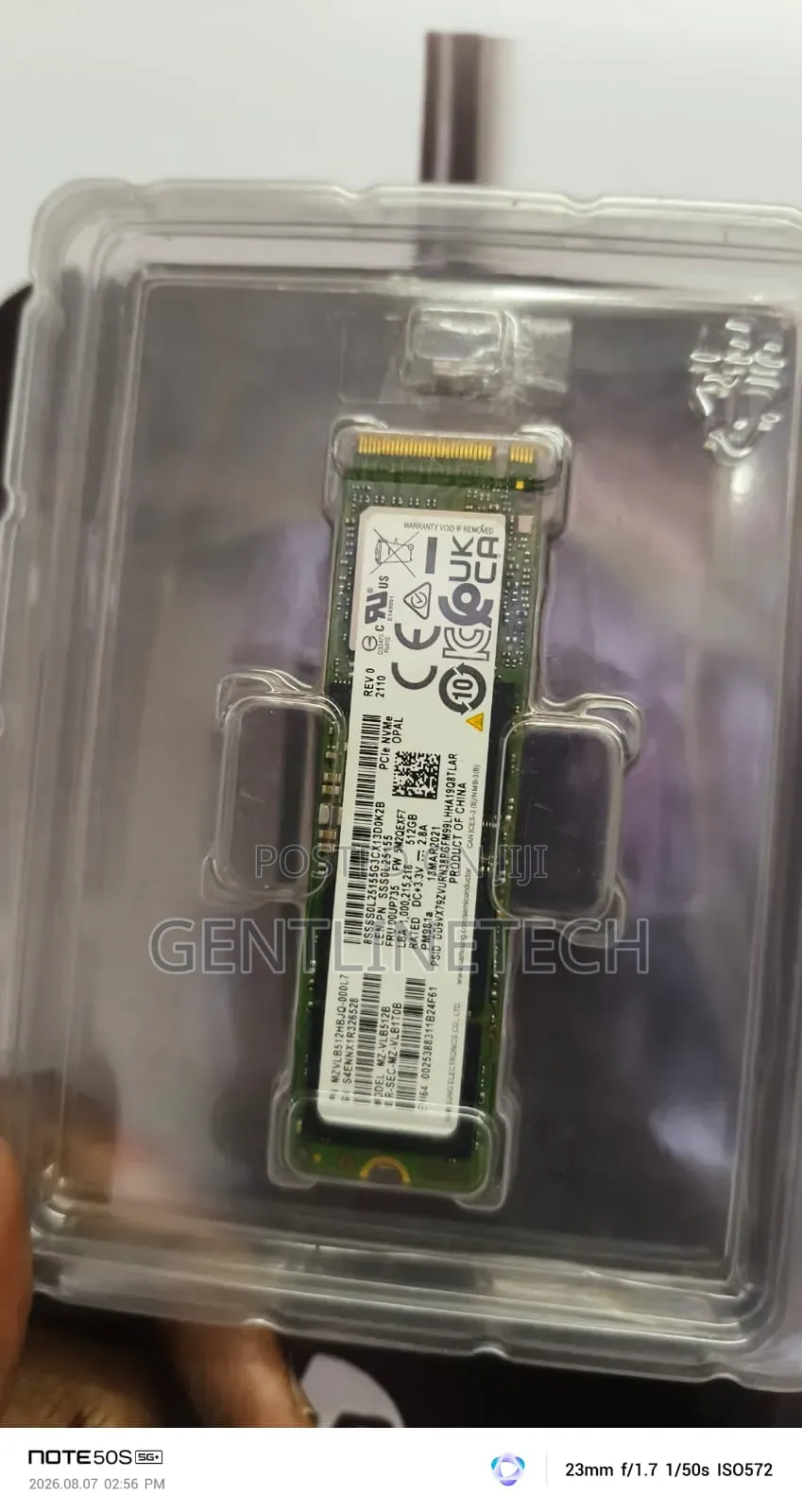 Samsung 512GB Pm981 NVMe M.2 SSD