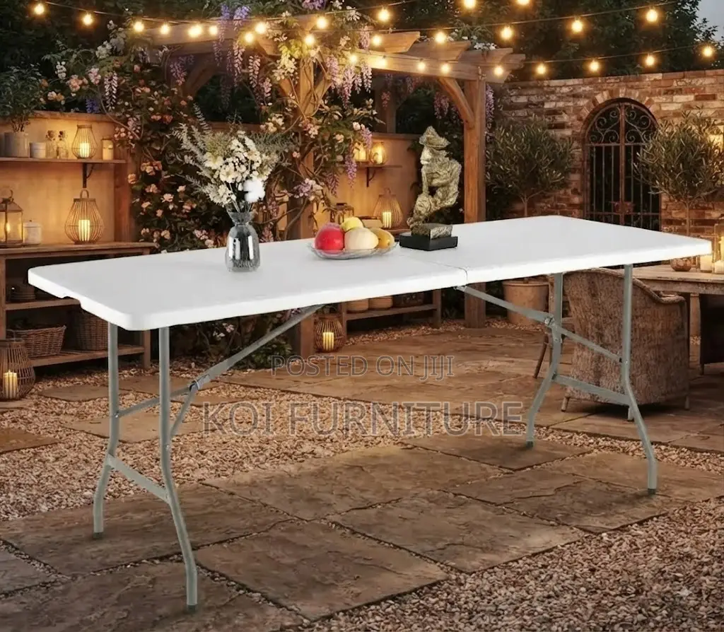 Home Tables; Foldable White Home and Outdoor Gatherings Table