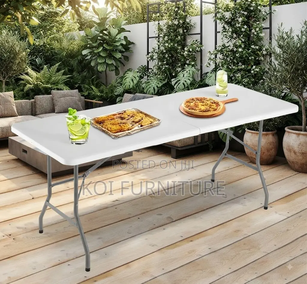 Home Tables; Foldable White Home and Outdoor Gatherings Table