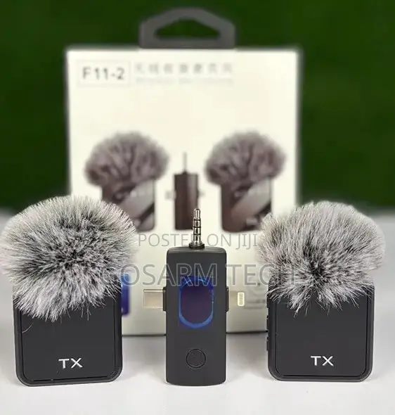 Premium F11-2 Wireless Microphone 3 In1 for iPhone, Type-C and Camera