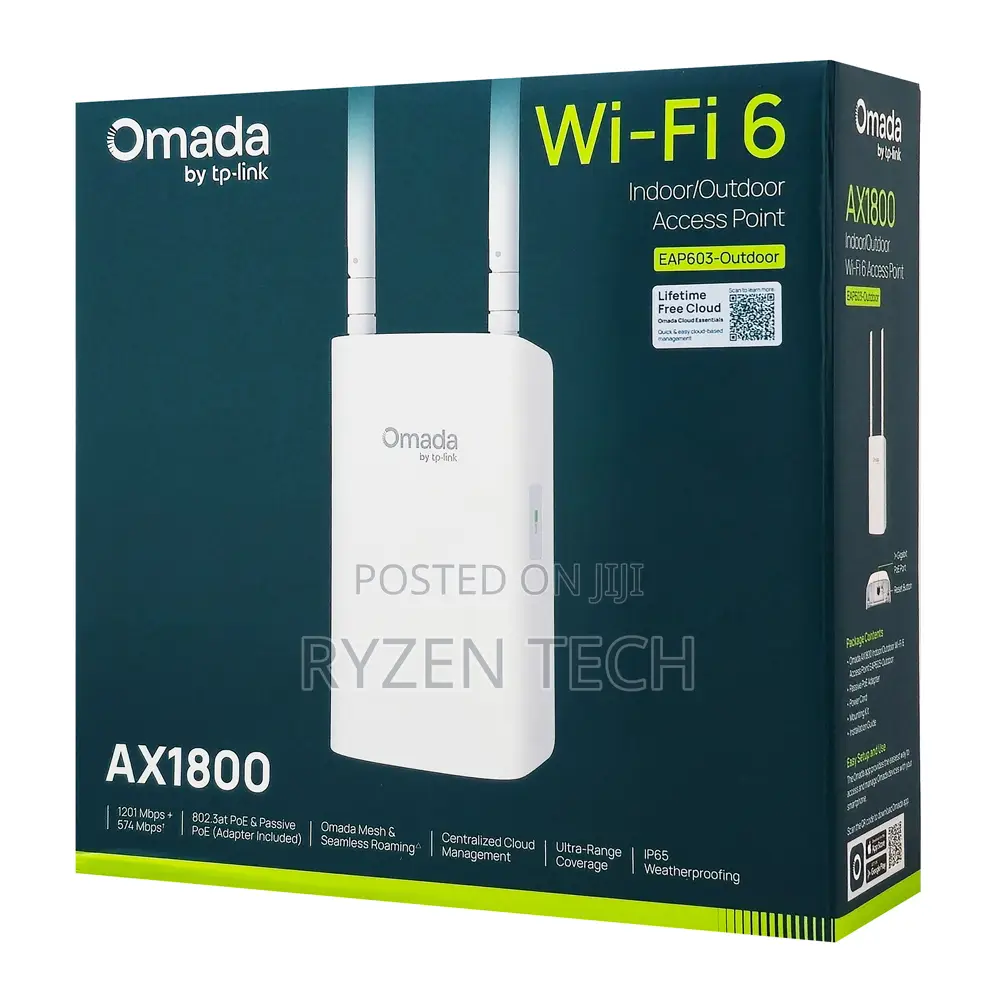 TP-Link AX1800 Indoor/Outdoor Wi-Fi 6 Access Point - TL-EAP603-OUTDOOR