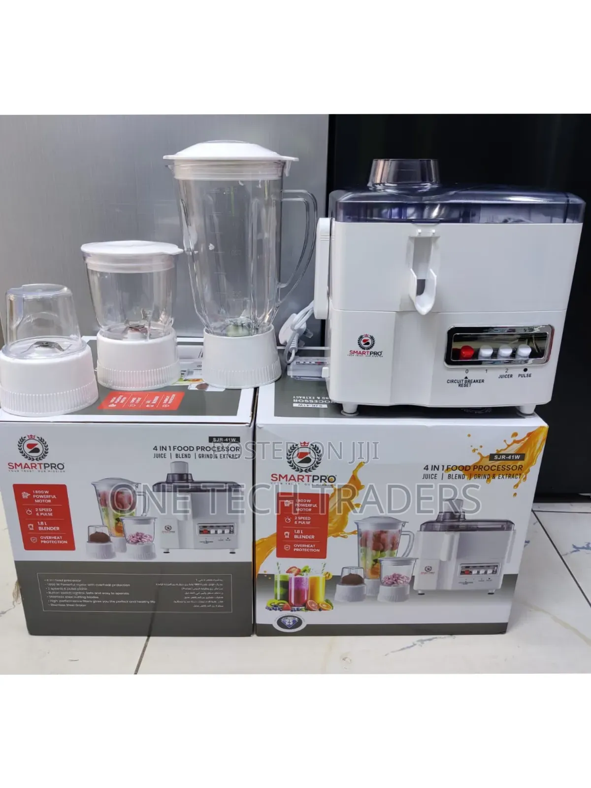 4 in 1 Smartpro Juicer, Blender, Grinder and Extractor, Food Processor