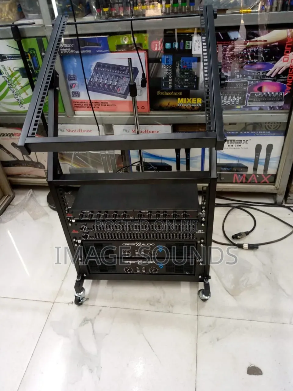 Complete Professional Sound System Rack 2×Crest CA9 Amplifiers + DBX