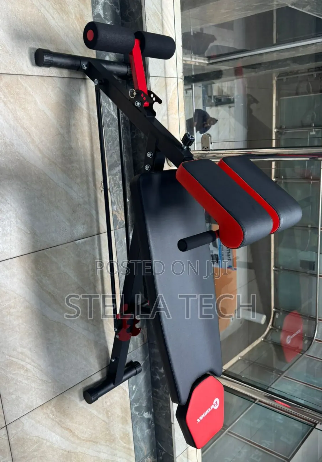 Adjustable Decline Sit-Up Bench With Leg Support