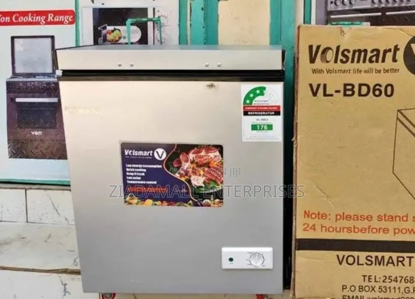 Silver New Chest Volsmart 60L Freezer. Good One