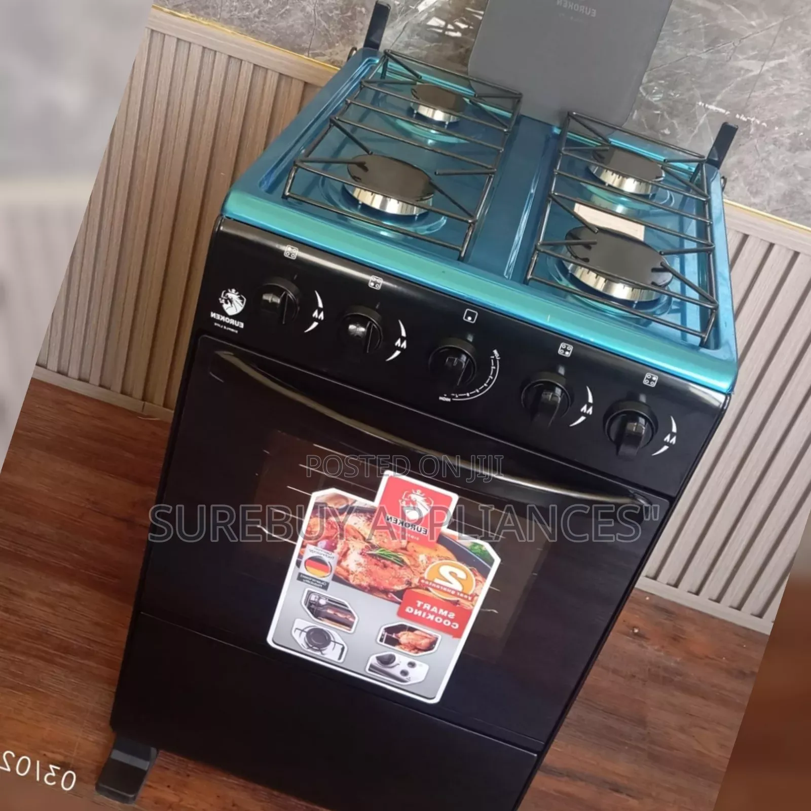 2. Euroken 4-Burner Full Gas Cooker – Auto Ignition