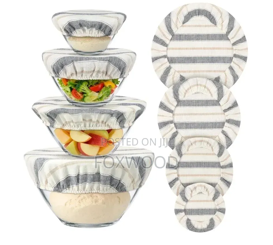 Reusable Cloth Bowl Food Covers a Set of 4