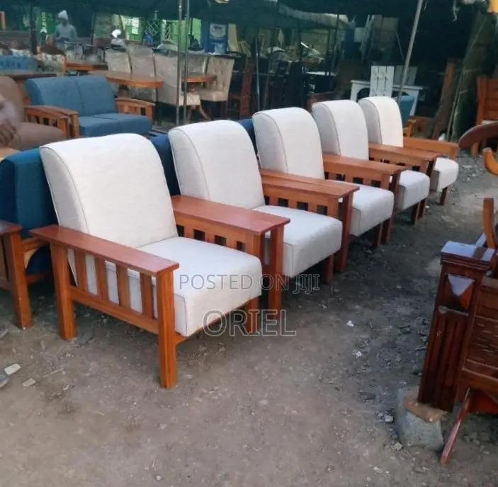 Office Sofa : Mahogany Office 5-Seater Lounge Sofa