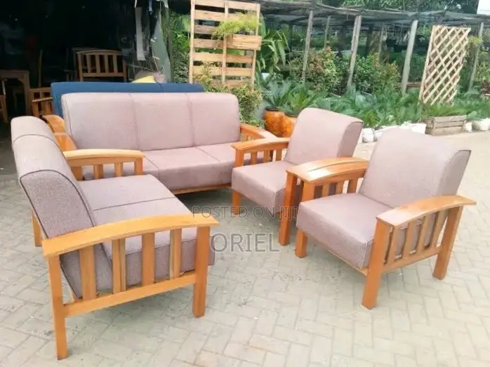Office Sofa : Mahogany Office 5-Seater Lounge Sofa