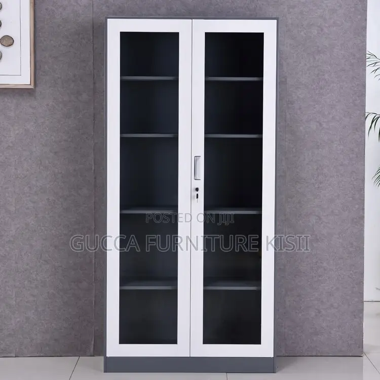 Office Cabinet; 2-Door Full Glass Office Cabinet