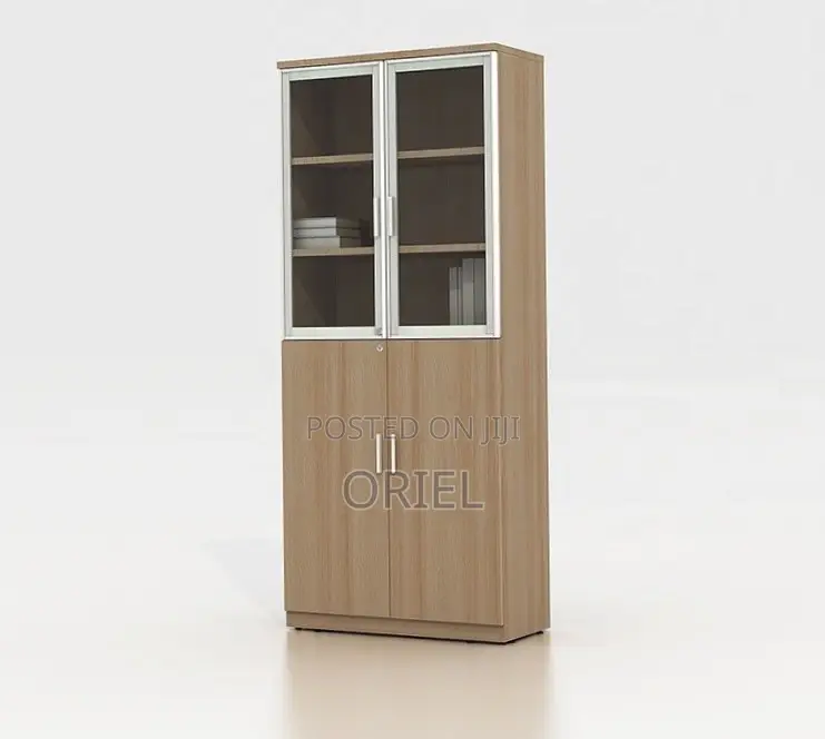 Office Cabinet : Wooden 2-Door Office Filing Cabinet