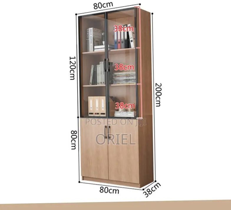 Office Cabinet : Wooden 2-Door Office Filing Cabinet