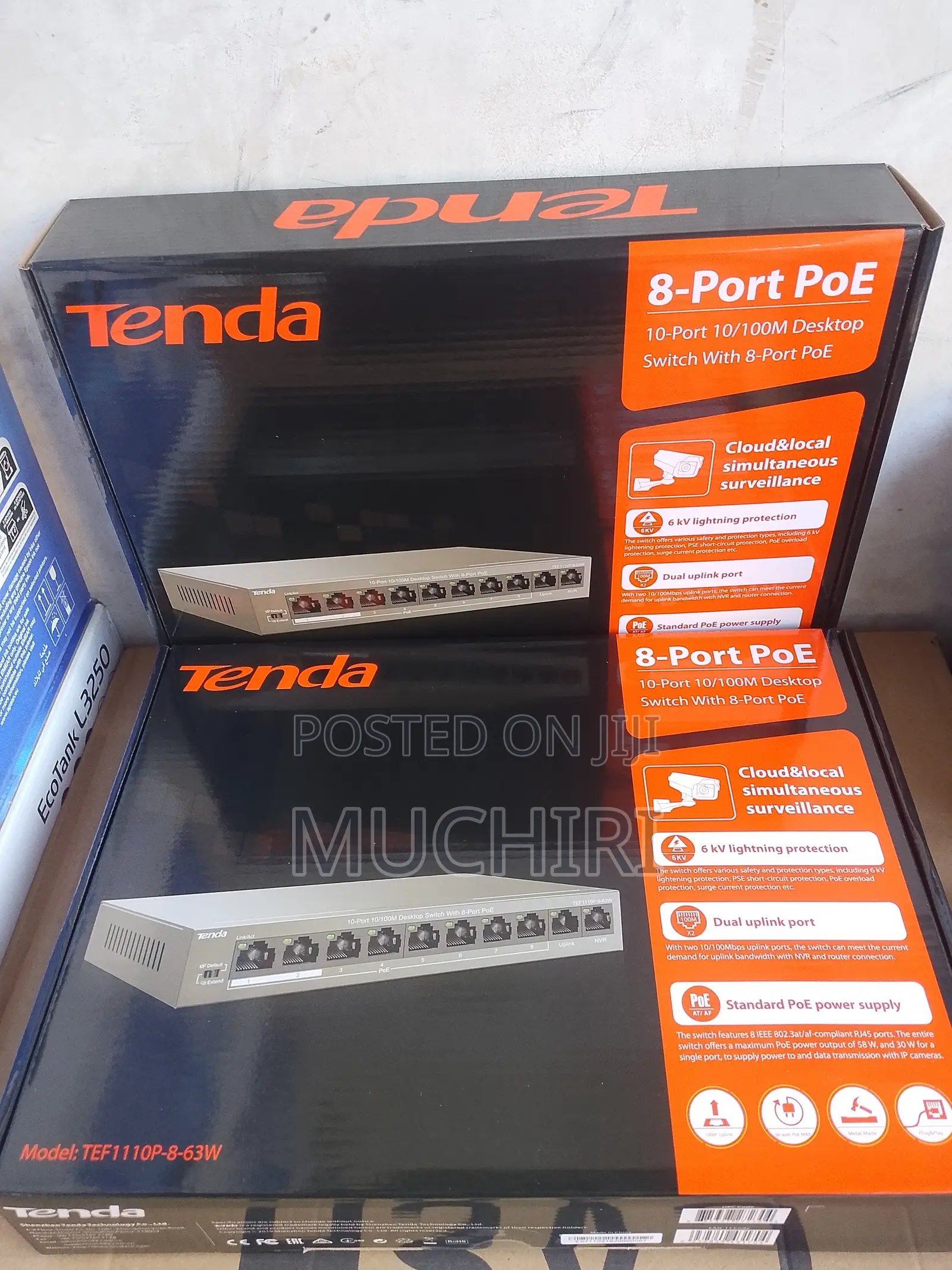 Tenda S110PC 8 Port PoE Switch TEF1105P-4-63W