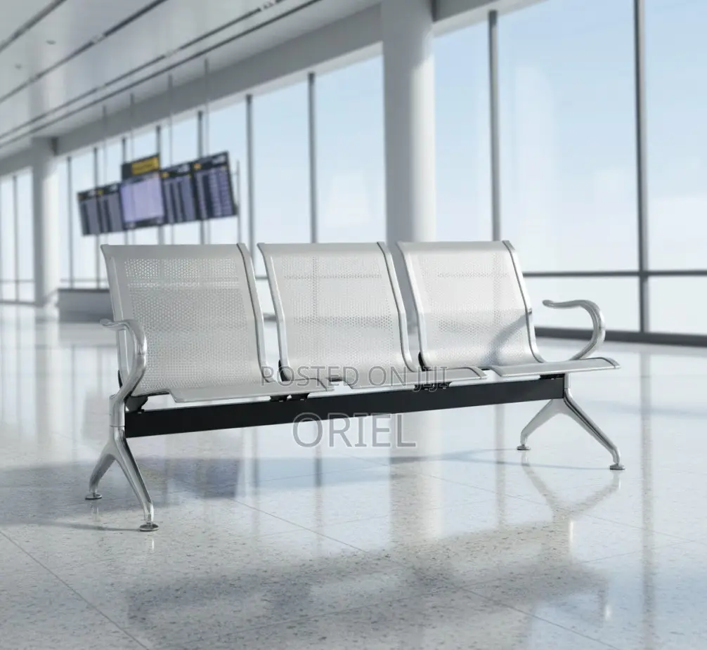 Office Bench : 3-Seater Hospital Waiting Steel Bench